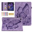 thumbnail image 1 of Allytech for Galaxy Tab A7 10.4" Case SM-T500 T505 T507, Slim Fit Multi Angle Viewing Stand Flip Cover Protective Shockproof Butterfly Design Cases for Samsung Galaxy Tab A7 10.4" - Purple, 1 of 10