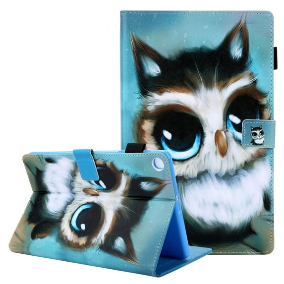 Allytech Galaxy Tab A7 10.4 Inch Case 2020 Released (Model SM-T500 T505 T507), Smart Stand Cover Auto Sleep Wake Slim Shell PU Leather Folio Flip Case for Samsung Galaxy Tab A7 10.4-Inch, Cute Owl