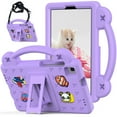 thumbnail image 1 of Allytech Galaxy Tab A7 Lite T220 Case with Shoulder Strap, Samsung Tab A 8.0 (2019) T290 Case for Kids, EVA Shockproof Handle Kickstand Case with DIY for Samsung T220 T225 T227 T290 T295, Purple, 1 of 8