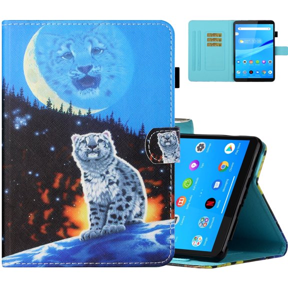 Allytech Galaxy Tab A8 10.5" Case 2022 SM-X200 X205 X207, PU Leather Slim Kickstand Shockproof Full Body Protection Auto Sleep Wake Flip Cover for Samsung Galaxy Tab A8 10.5-Inch X200 - Tiger
