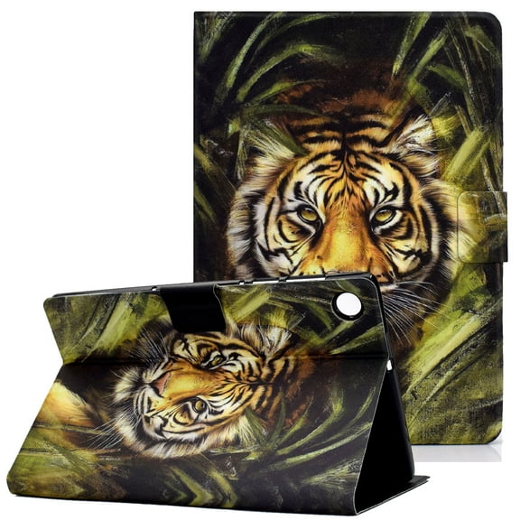 Allytech Galaxy Tab A8 10.5" Case Cover SM-X200, Slim Fit Multi Angle Viewing Stand Flip Smart Cover Auto Sleep Wake Shockproof Protection Case for Samsung Galaxy Tab A8 10.5" X200 X205 X207 - Tiger