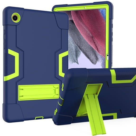 Allytech Galaxy Tab A8 10.5" Case SM-X200 X205 X207, Heavy Duty Protection Hybrid Rugged Shockproof Kickstand Kids Childreen Proof Cover for Sasmung Galaxy Tab A8 10.5-Inch X200 - Navyblue+Green