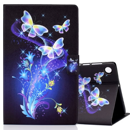 Allytech Galaxy Tab A8 Case 10.5" 2022, Slim Fit Auto Sleep Wake Shockproof Flip Folio Book Design Mangetic Closure Kickstand Case Cover for Samsung Galaxy Tab A8 10.5-Inch X200 X205 X207 - Butterfly