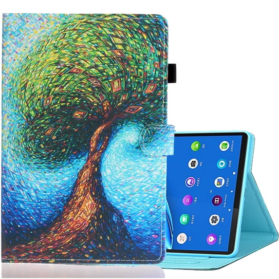 Allytech Galaxy Tab A8 Case 10.5" SM-X200 X205 X207, Slim Fit PU Leather Flip Cover Auto Sleep Wake Shockproof Protection Kickstand Pencil Holder Case for Samsung Galaxy Tab A8 10.5-Inch - Tree