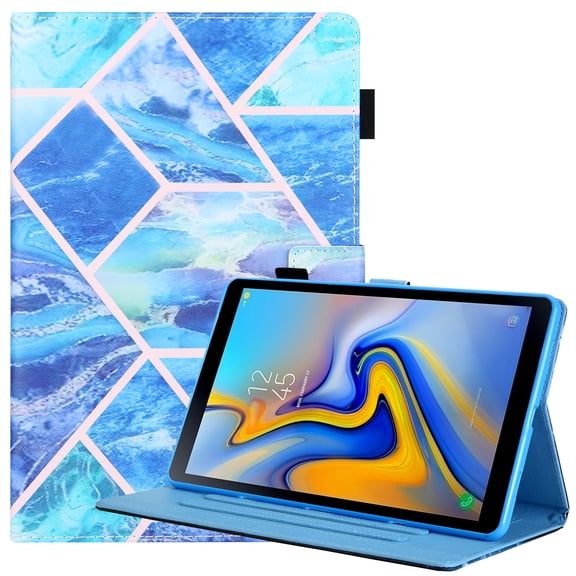 Allytech Galaxy Tab A8 Case 10.5" X200 X205 X207 Case, Slim Fit Full Body Protection Flip Kickstand Auto Sleep Wake Case for Girls Women Cover for Samsung Galaxy Tab A8 10.5" SM-X200 - Blue Marble