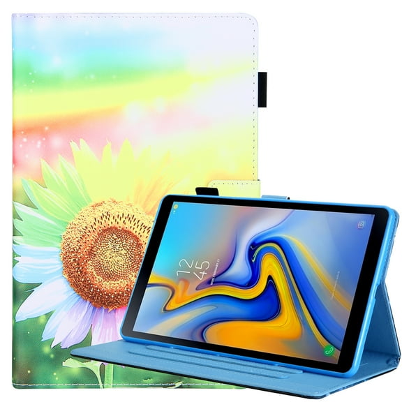 Allytech Galaxy Tab A8 Case 10.5" X200 X205 X207 Case, Slim Fit Full Body Protection Flip Kickstand Auto Sleep Wake Case for Girls Women Cover for Samsung Galaxy Tab A8 10.5" SM-X200 - Sunflower
