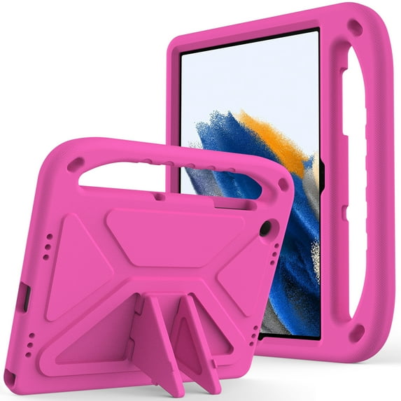 Allytech Galaxy Tab A9+ 11" Case for Kids, Soft EVA Rubber Shockproof Lightweight Handle Stand Bumper Cute Design Kids Friendly Case Cover for Samsung Galaxy A9 Plus 11" SM-X210 X215 X216 - Rose