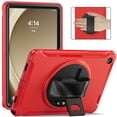 thumbnail image 1 of Allytech for Galaxy Tab A9 8.7" Case SM-X110 X115, Heavy Duty Shockproof Rotating Kickstand Kids Friendly Rugged Hybrid PC TPU Back Cover Case for Samsung Galaxy Tab A9, Red, 1 of 10