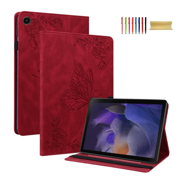 Allytech Galaxy Tab A9+ Case 11 Inch 2023 Released, Slim Fit Premium PU Leather Multi Angle Stand Shockproof Lightweight Folip Folio Case Cover for Samsung Galaxy Tab A9+, Red