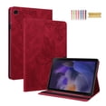 thumbnail image 1 of Allytech Galaxy Tab A9 Case, PU Leather Slim Fit Butterfly Shockproof Multi Angle Viewing Stand Protective Pen Holder Flip Cover Case for Samsung Galaxy Tab A9 8.7" SM-X110 X115 - Red, 1 of 6