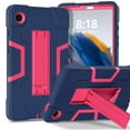 thumbnail image 1 of Allytech Galaxy Tab A9 Plus Case 2023 with Screen Protector Hybid Heavy Duty Rugged Shockproof Kickstand Kids Cover for Samsung Galaxy Tab A9+/Plus 11 Inch Tablet SM-X210/X216/X218, Navy+Rose, 1 of 7