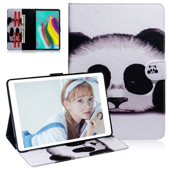 Allytech Galaxy Tab S5e 10.5" 2019 Case SM-T720 T725, Slim Fit Folio Shockproof Kickstand Lightweight Cards Holder Folio Flip Wallet Case Cover for Samsung Galaxy Tab S5e 10.5" T720, Panda