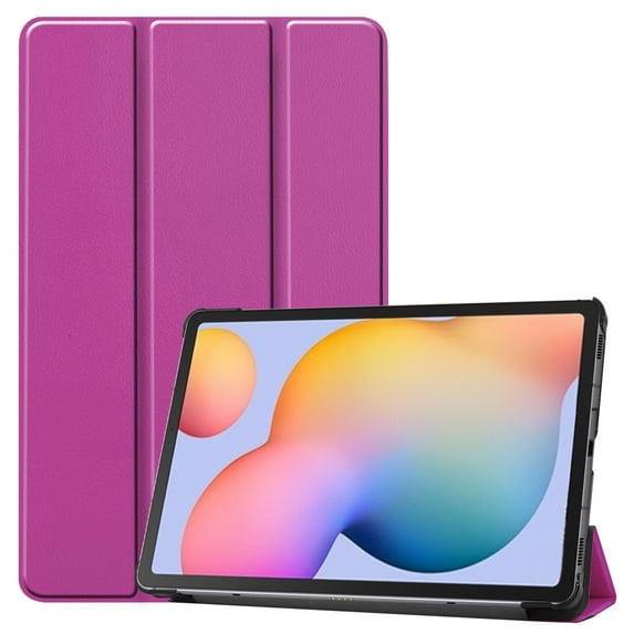 Allytech Galaxy Tab S6 Lite 10.4" 2022 2020 Case SM-P610 P615 P613 P619, Slim Fit Hard PC Shell Auto Sleep Wake Trifold Stand Shockproof Protective Back Cover for Samsung Galaxy Tab S6 Lite - Purple