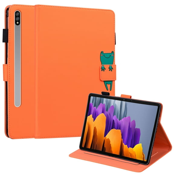 Allytech Galaxy Tab S8 2022 Case, Galaxy Tab S7 2020 Case Model SM-X700 X706 T870 T875 T878, Slim Flip Cover Auto Sleep Wake Multi Angle Stand Case Cover for Samsung Galaxy Tab S8/S7 11-Inch - Orange