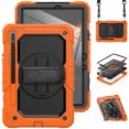 thumbnail image 1 of Allytech Galaxy Tab S8 2022 / Tab S7 2020 11 Inch Case (SM-X700/706/T870/T875) with Screen Protector,  Rugged Shockproof Strap Rotating Kickstand Protective Cover for Samsung Galaxy Tab S8/ Tab S7, 1 of 7
