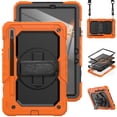 thumbnail image 1 of Allytech Galaxy Tab S8 2022 / Tab S7 2020 11 Inch Case (SM-X700/706/T870/T875) with Screen Protector,  Rugged Shockproof Strap Rotating Kickstand Protective Cover for Samsung Galaxy Tab S8/ Tab S7, 1 of 7