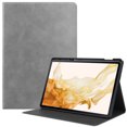 thumbnail image 1 of Allytech Galaxy Tab S8 Plus 2022 X800 Case Galaxy S7 FE 2021 T730/ S7 Plus 2020 12.4" T970 Case with S Pen Holder, Slim Leather Anti-Slip Stand Folio Cover Smart Shell with Auto Wake/Sleep - Gray, 1 of 8