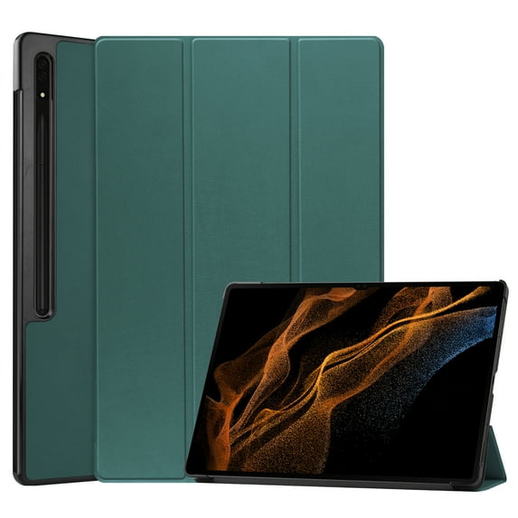Allytech Galaxy Tab S8 Ultra Case 14.6 Inch 2022 Model X900 X906, Slim Stand Protective Cases Auto Sleep Wake Smart Folio Cover for 14.6 in Galaxy Tab S8 Ultra Tablet 2022 SM-X900 SM-X906 - Darkgreen
