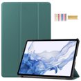 thumbnail image 1 of Allytech Galaxy Tab S9 X710 Case 11", PU Leather Hard Back Cover Auto Sleep Wake Shockproof Protective Kickstand Slim Case Shell for Samsung Galaxy Tab S9 11" - Darkgreen, 1 of 8