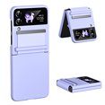 thumbnail image 1 of Allytech for Galaxy Z Flip 3 Case with Hinge Protection, Ultra Thin Shockproof Anti-Drop Heavy Duty Semi-Auto Hard PC Back Protective Case for Samsung Z Flip3 5G 2021, Purple, 1 of 8