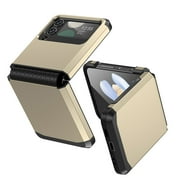Allytech Galaxy Z Flip 3 Case, Rugged Military Grade Protection Shockproof Hinge Protection Anti-Scratch Bumper Phone Case Cover for Samsung Galaxy Z Flip 3 - Gold
