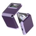 thumbnail image 1 of Allytech Galaxy Z Flip 3 Case, Rugged Military Grade Protection Shockproof Hinge Protection Anti-Scratch Bumper Phone Case Cover for Samsung Galaxy Z Flip 3 - Darkpurple, 1 of 6