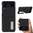 thumbnail image 1 of Allytech Galaxy Z Flip 3 Case with Stand, Premium Synthetic Leather Kickstand Slim Lightweight Shockproof Protective Case Cover for Samsung Galaxy Z Flip 3, Black, 1 of 5