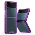 thumbnail image 1 of Allytech Galaxy Z Flip 4 5G Case, Samsung Z Flip 4 Cover, Transparent TPU Clear Case Shell Anti-scratch Shockproof Drop Protective Case Cover for Samsung Galaxy Z Flip 4 5G Case  - Purple, 1 of 11