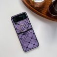 thumbnail image 1 of Allytech Galaxy Z Flip 4 Case, Flip 4 Cover, PC Shell with Finger Ring Drop Protection Lightweight Thin Lovely Cartoon Cute Bear Phone Protective Cover Case for Samsung Galaxy Z Flip4 5G 2022, Purple, 1 of 8