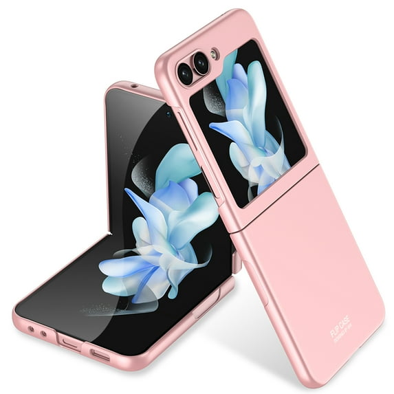 Allytech Galaxy Z Flip 4 Case, Folding Case PC Anti-Scratch Shockproof Protective Back Cover Slim Shell Case for Samsung Galaxy Z Flip4 - Pink