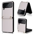 thumbnail image 1 of Allytech Galaxy Z Flip 4 Case with Shoulder Strap, Carbond Fiber Protective Anti-scratch Drop Proof Adjustable Strap Wrist Case Cover for Samsung Galaxy Z Flip 4 5G (2022)- White, 1 of 7