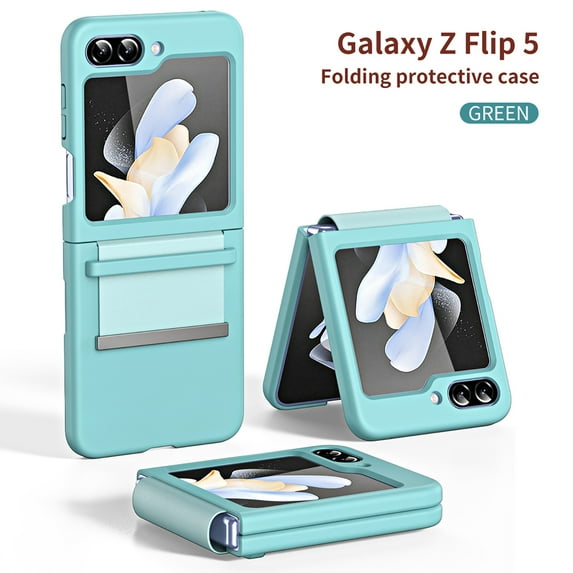 Allytech for Galaxy Z Flip 5 Case with Hinge Protection, Ultra Thin Shockproof Anti-Drop Heavy Duty Semi-Auto Hard PC Back Protective Case for Samsung Z Flip5 5G 2023, Green