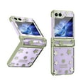 thumbnail image 1 of Allytech Galaxy Z Flip 5 Case, Stars Design Hinge Protection Shockproof Slim Fit Shell Cover Anti-Scratch Transparent Clear Back Cover Phone Case for Samsung Galaxy Z Flip5 - Green, 1 of 7