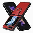 thumbnail image 1 of Allytech Galaxy Z Flip 6 Case, Samsung Z Flip 6 Case, PU Leather Slim Lightweight Back Cover with Ring Holder Shockproof Anti-Scratch Case for Samsung Galaxy Z Flip 6 5G - Red, 1 of 8
