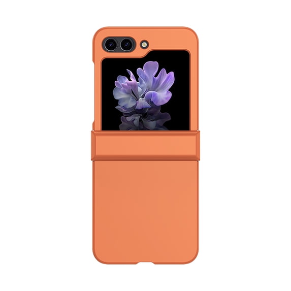Allytech Galaxy Z Flip3 Case, Hinge Protection Shockproof Slim Fit Anti-Scratch Bumper Case Cover for Girls Women Phone Case for Samsung Galaxy Z Flip3 - Orange