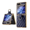 thumbnail image 1 of Allytech Galaxy Z Flip4 Case, Samsung Z Flip4 Cover, Premium PU Leather Cover with Ring Holder Shockproof Anti-Scratch Bumper Phone Case for Samsung Galaxy Z Flip4 - Blue, 1 of 7