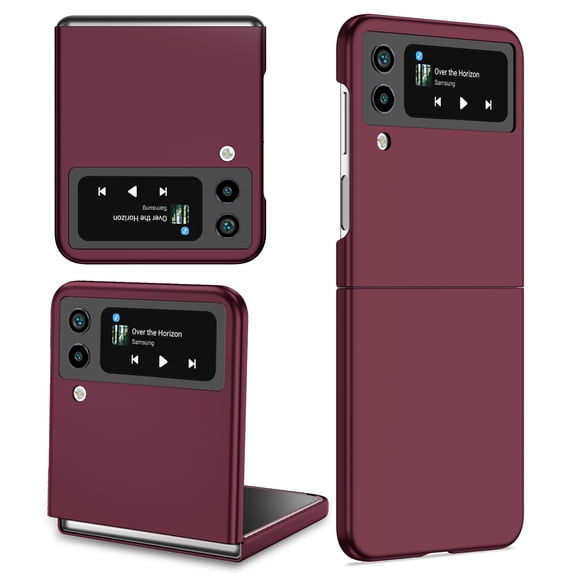 Allytech Galaxy Z Flip4 Case, Slim Fit Anti-Scratch Lightweight Protective Shockproof Back Cover Phone Case for Samsung Galaxy Z Flip4 - Winered