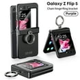 thumbnail image 1 of Allytech Galaxy Z Flip5 Case with Screen Protector, Z Flip5 Cover with Ring Holder Stand, Hybrid Military Grade Protection Shockproof Phone Case for Samsung Galaxy Z Flip 5 5G - Black, 1 of 9