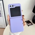 thumbnail image 1 of Allytech Galaxy Z Flip5 Case, Z Flip5 Cover, Solid Color Matte Design Slim Fit Lightweight Shell Silicone Anti-Slip Bumper Phone Case for Samsung Galaxy Z Flip5 - Purple, 1 of 6