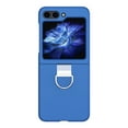 thumbnail image 1 of Allytech Galaxy Z Flip5 Cover Case with Ring Holder, Solid Color Slim Fit Shell Shockproof Anti-Scratch Skin Touch Feel Cover Bumper Drop Protection Phone Case for Samsung Galaxy Z Flip5 - Blue, 1 of 10
