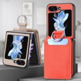 thumbnail image 1 of Allytech Galaxy Z Flip5 Wallet Case, Samsung Z Flip5 Cover, PU Leather with Ring Holder Stand Cards Slots Protective Shockproof Wallet Case Cover for Samsung Galaxy Z Flip5 5G - Orange, 1 of 10