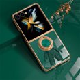 thumbnail image 1 of Allytech Galaxy Z Flip6 /Flip 7 FE Case with Ring Holder Stand, Spaceman Fashion Design Shockproof Anti-Scratch Phone Case Cover for Samsung Galaxy Z Flip6 5G / Galaxy Z Flip 7 FE - Darkgreen, 1 of 11