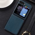 thumbnail image 1 of Allytech Galaxy Z Flip6 Cover, Z Flip 6 Case, Slim Fit Leather Shell Cover Bumper Anti-Scratch Protective Phone Case for Samsung Galaxy Z Flip 6 - Cyan, 1 of 7