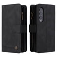 thumbnail image 1 of Allytech Galaxy Z Fold 3 Case Wallet, PU Leather Magnetic Clasp Flip Hand Wrist Shoulder Strap Multiple Cards Holder Protective Wallet Case Cover for Samsung Galaxy Z Fold 3 - Black, 1 of 7