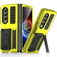thumbnail image 1 of Allytech Galaxy Z Fold 4 5G Case for Samsung Z Fold 4 2022, Magnetic Kickstand Hinge Protector Shockproof Dustproof Heavy Duty Foldable Case with Screen Protector for  Samsung Galaxy Z Fold4, Yellow, 1 of 7
