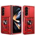 thumbnail image 1 of Allytech Galaxy Z Fold 5 5G Case with Screen Protector, Military Grade Protection Mangetic Case for Car Mount Shockproof Anti-Scratch Ring Holder Stand Case Cover for Samsung Galaxy Z Fold 5-Red, 1 of 10