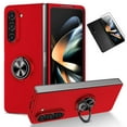 thumbnail image 1 of Allytech Galaxy Z Fold 5 Case with Front Screen Protector, Ring Holder Stand Compatible with Car Mount Not for Magsafe Shockproof Protective Cover Case for Samsung Galaxy Z Fold5 - Red, 1 of 9