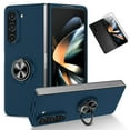 thumbnail image 1 of Allytech Galaxy Z Fold 5 Case with Front Screen Protector, Ring Holder Stand Compatible with Car Mount Not for Magsafe Shockproof Protective Cover Case for Samsung Galaxy Z Fold5 - Darkblue, 1 of 9
