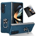 thumbnail image 1 of Allytech Galaxy Z Fold 5 Case with Front Screen Protector, With Ring Holder Stand Compatible with Car Mount Shockproof Rugged Hybrid PC Back Cover Case for Samsung Galaxy Z Fold5 5G - Darkblue, 1 of 2
