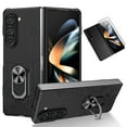 thumbnail image 1 of Allytech Galaxy Z Fold 5 Case with Front Screen Protector, With Ring Holder Stand Compatible with Car Mount Shockproof Rugged Hybrid PC Back Cover Case for Samsung Galaxy Z Fold5 5G - Black, 1 of 12